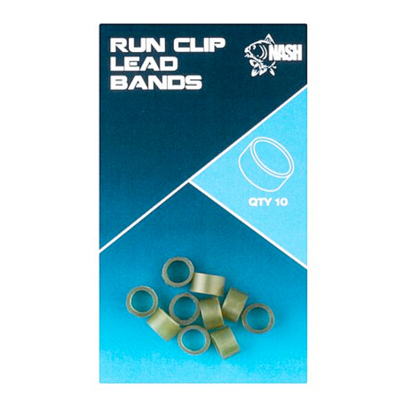 Nash Run Lead Clip Band (10 stuks) - Camou Green