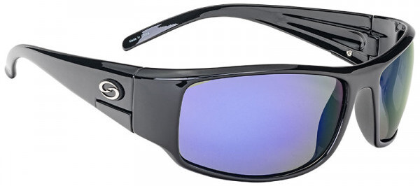 Strike King SK Plus Zonnebril - Bosque Shiny Black Frame / Revo Blue White Mirror Gray