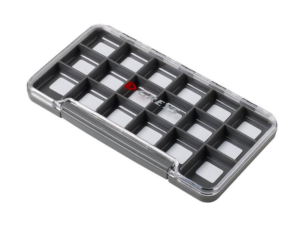 Greys Slim Waterproof Fly Box Tacklebox - 18 Compartimenten
