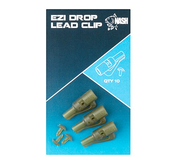 Nash Ezi Drop Lead Clip (10 stuks) - Camou Green