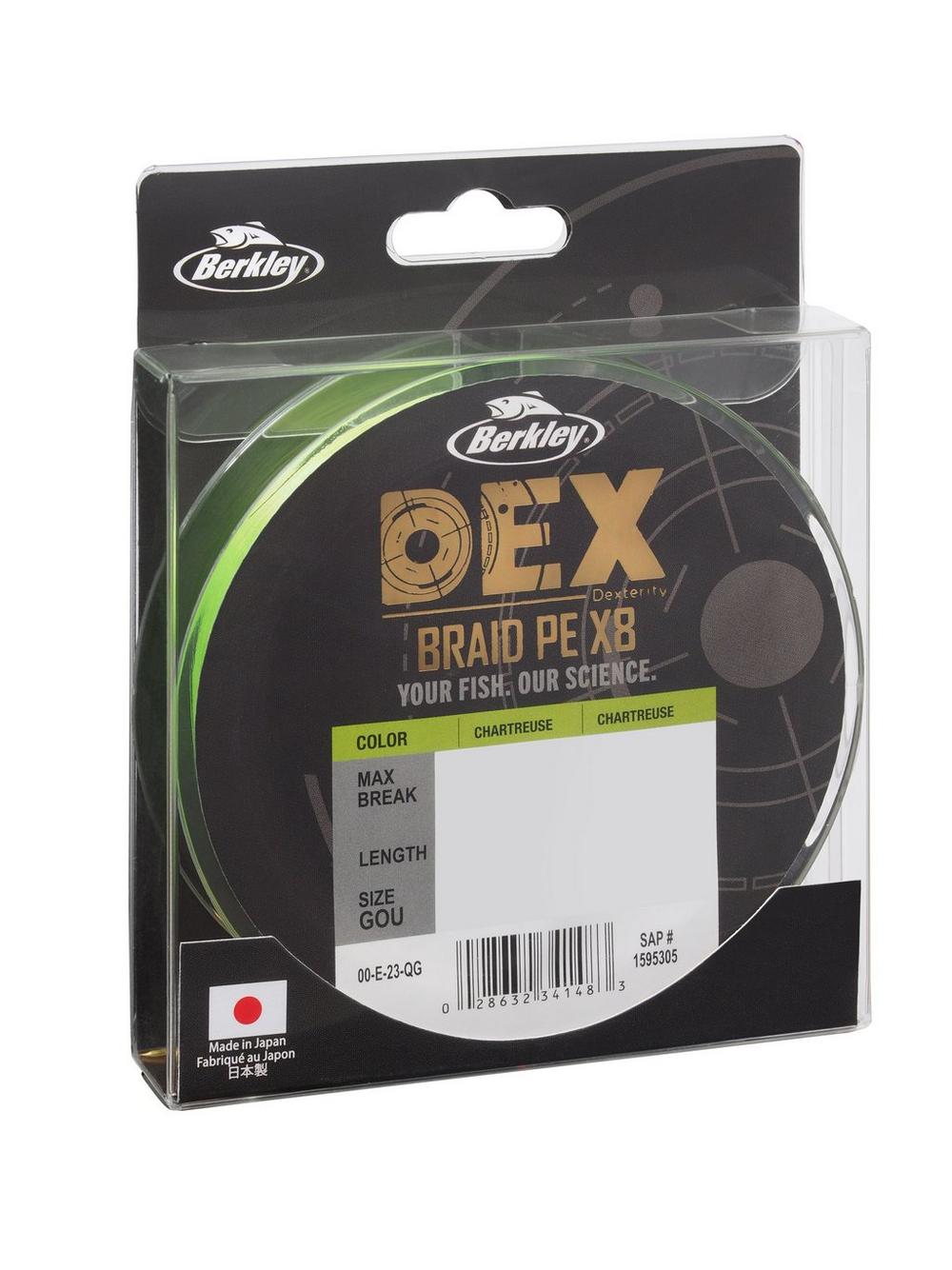Berkley Dex X8 PE Gevlochten Lijn Chartreuse (300m)