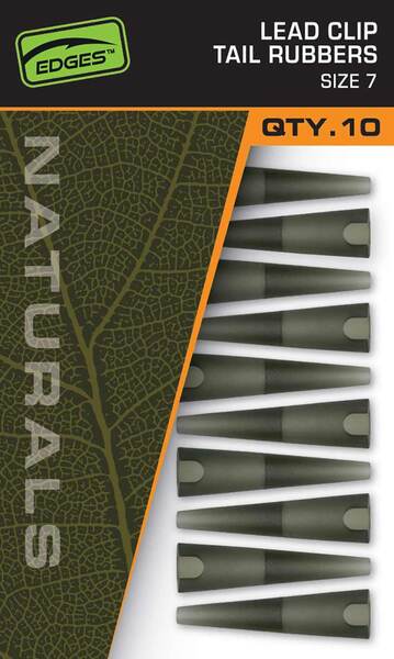 Fox Naturals Lead Clip Tail Rubbers (Maat 7) (10 Stuks)