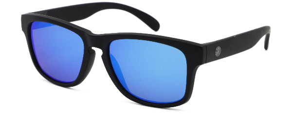 LMAB Sclera Polarized Floating Glasses - Black / Sky Blue Revo