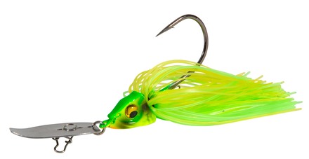 Ultimate Tungsten Blade Jig - Chartreuse Tiger