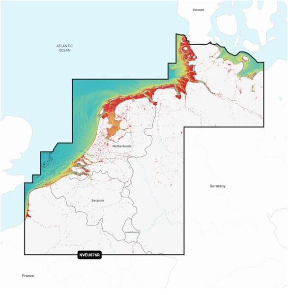 Navionics Vision+ Benelux En Duitsland West Waterkaart