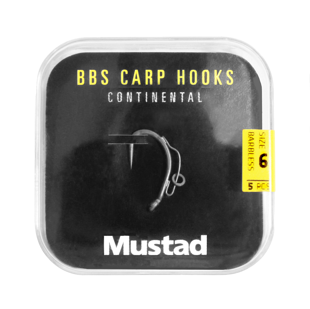 Mustad BBS 30 Carp Hooks Barbless Pack Karperhaken (6 packages + Multi Box)