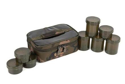 Fox Camolite 8 Pot Hookbait Case (Incl. 8 Potjes)