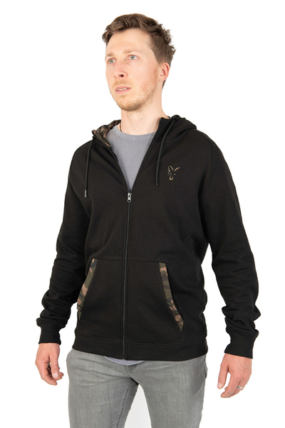 Fox LW Black/Camo Print Zip Hoody