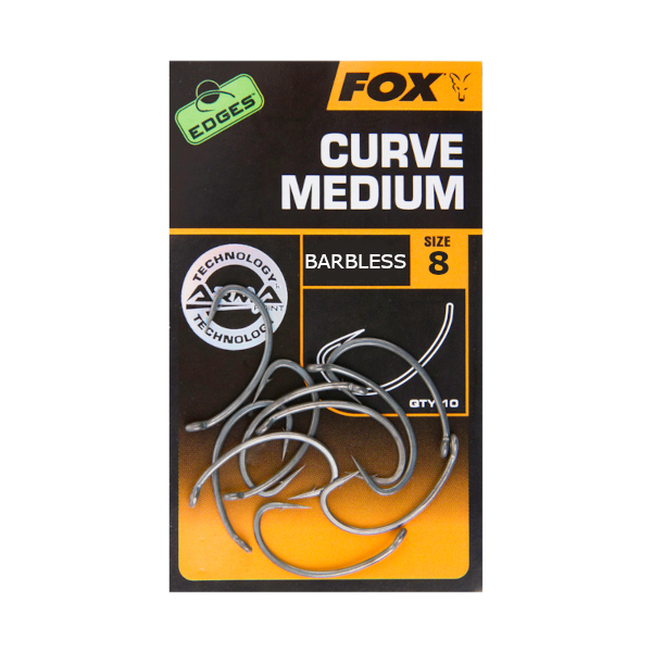 Fox Edges Curve Shank Medium - Fox Edges Curve Shank Medium 8 barbless