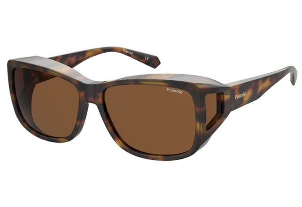 Polaroid PLD 9016/S Suncover Overzet zonnebril - Havana frame / brown glasses