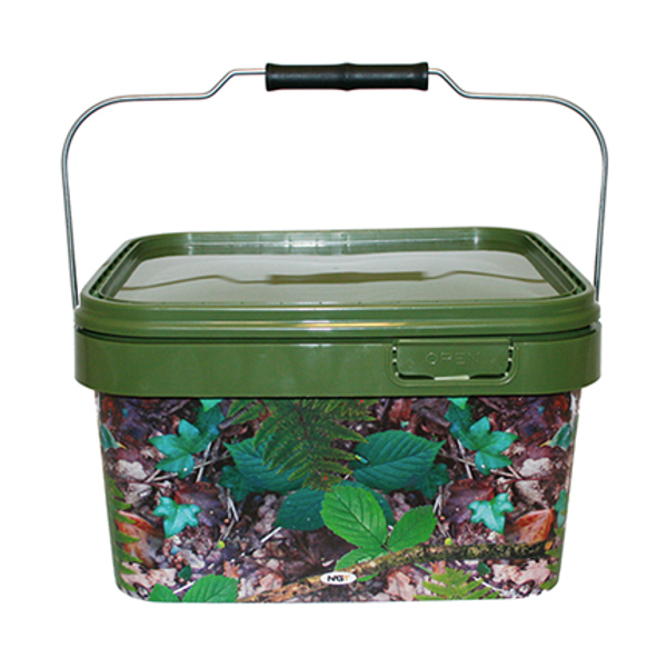 Complete Carp Box - NGT Square Camo Bucket