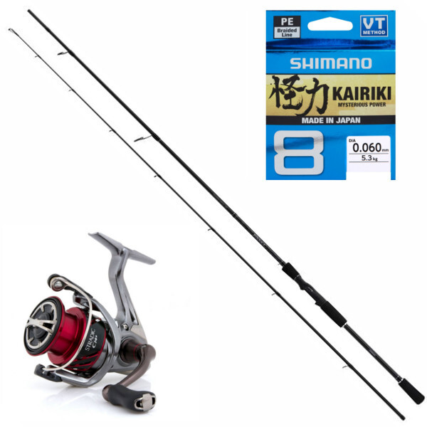 Shimano Yasei Zander Set met Stradic molen en Kairiki Braid