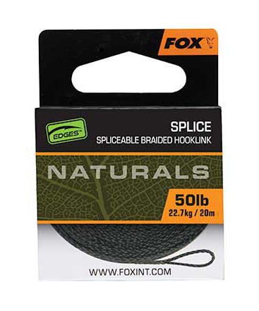 Fox Naturals Splice Hooklength Karper Onderlijnmateriaal 20m (50lb)