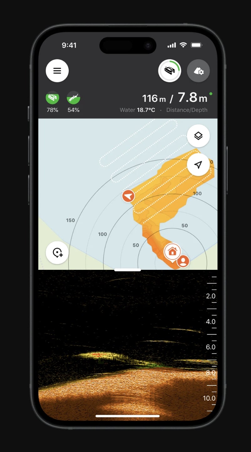 Deeper Quest Voerboot (Dieptemeter + GPS + Autopilot)