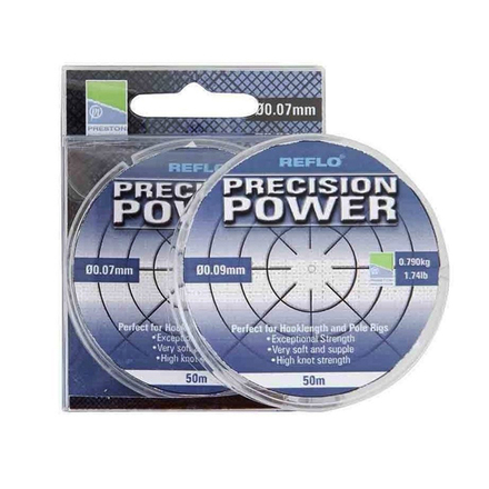 Preston Reflo Precision Power Nylon 50m Witvis Onderlijnmateriaal