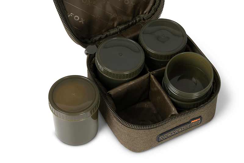 Fox Voyager 6 Pot Hookbait Case (incl. 6 potjes)