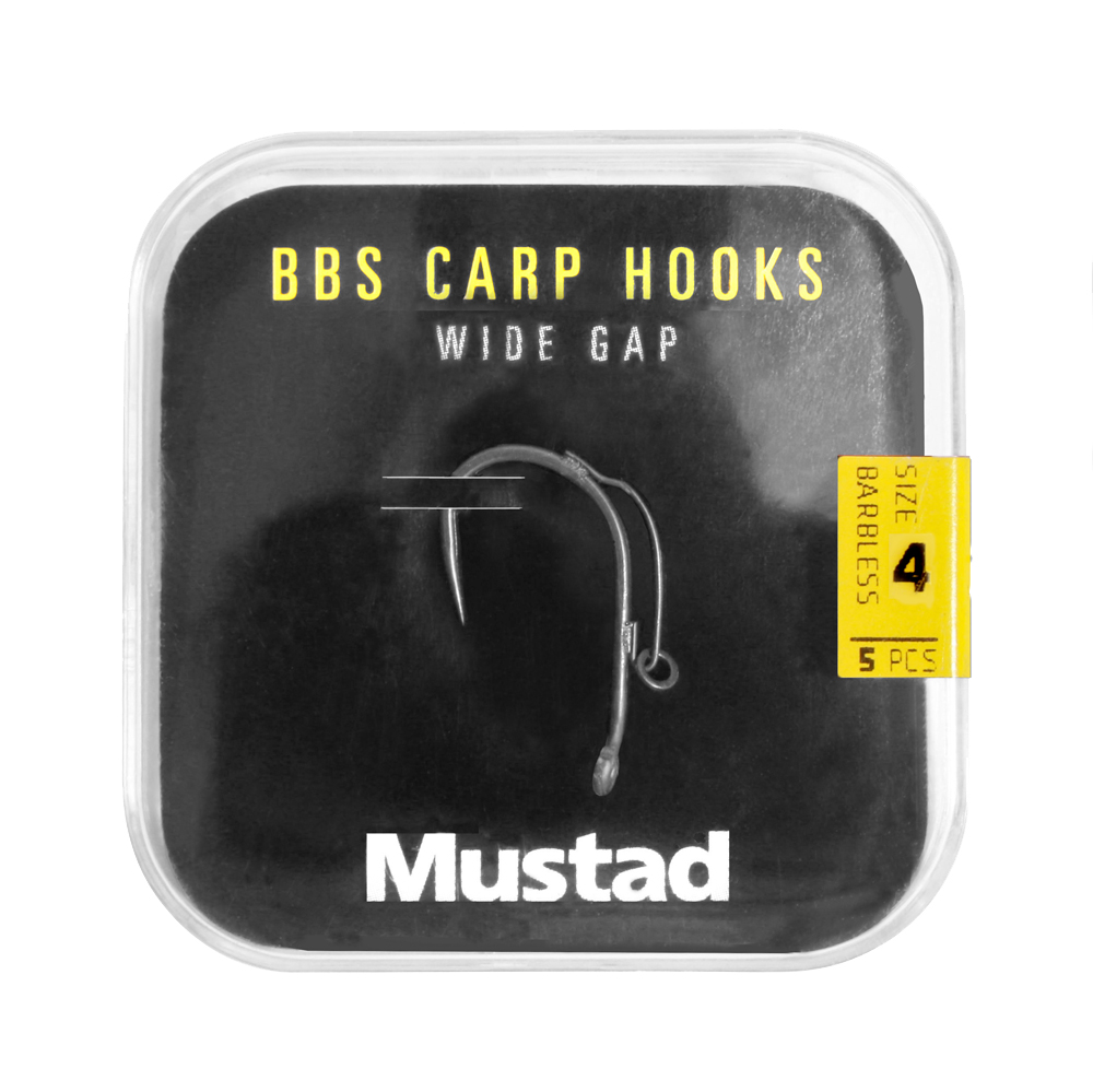 Mustad BBS 30 Carp Hooks Barbless Pack Karperhaken (6 packages + Multi Box)