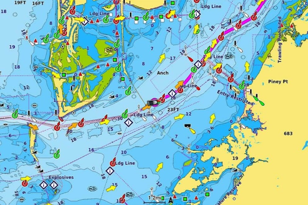 Navionics Vision+ Benelux En Duitsland West Waterkaart