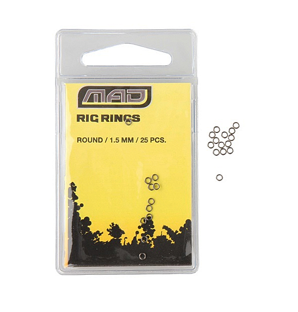 Carp Tacklebox, boordevol end-tackle van bekende topmerken! - Mad Rig Rings Round 2.5mm (25pcs)