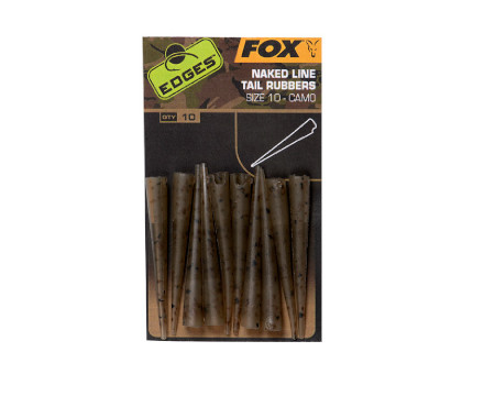 Fox Edges Camo Naked Line tail rubbers size 10 10 stuks