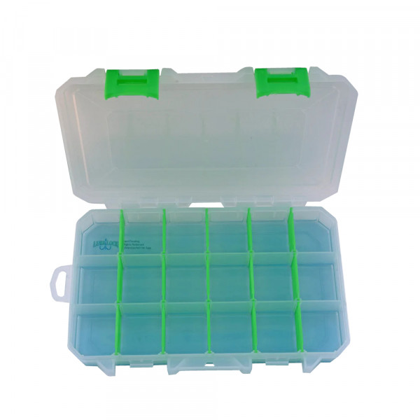 Lure Lock Box Clear/Green TakLogic Ocean Blue Tacklebox