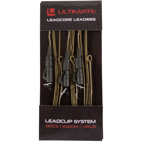 Ultimate Leadcore Leader With Leadclip System, 3 stuks