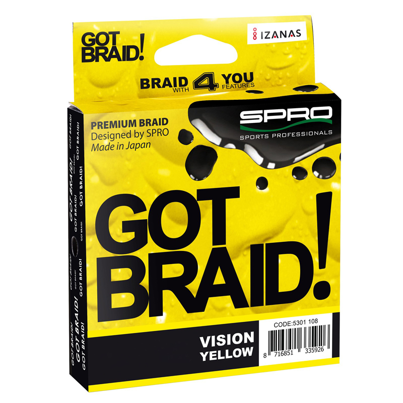 Spro Got Braid! 1500m gevlochten lijn - Vision Yellow