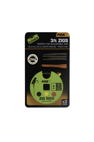 Fox Edges Zig Rig 12lb Size 8 (3 stuks)