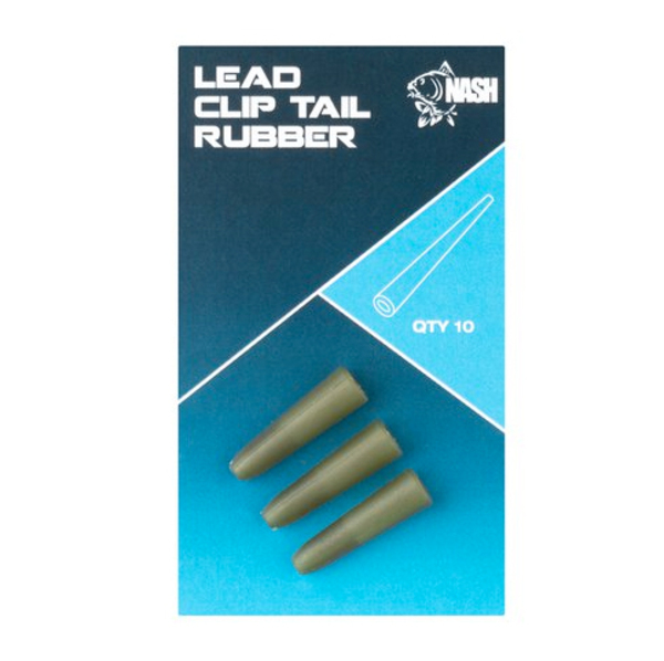 Nash Lead Clip Tail Rubber (10 stuks) - Camou Green