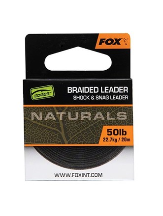 Fox Edges Naturals Braided Leader (20m)