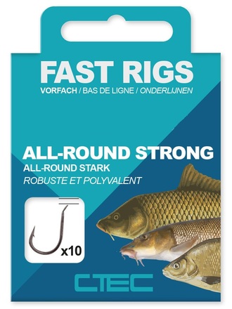 C-Tec Allround Strong Hook Rigs Onderlijnen 0.20mm #14 (10 Stuks)