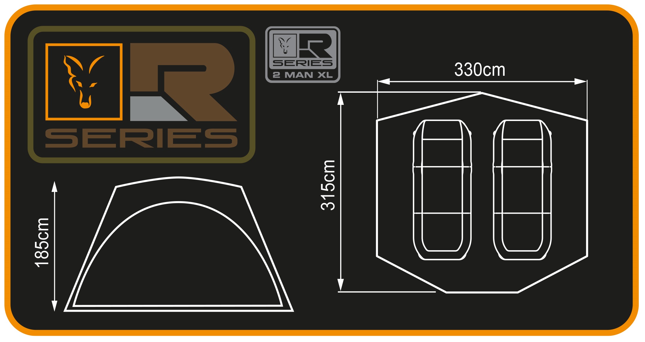 Fox R Series 2 Man XL Bivvy Khaki