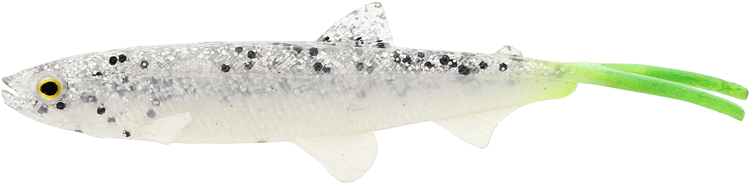 Westin Hypoteez V-Tail Shad Box 10cm 5g (40 stuks) - Green Tail Shiner