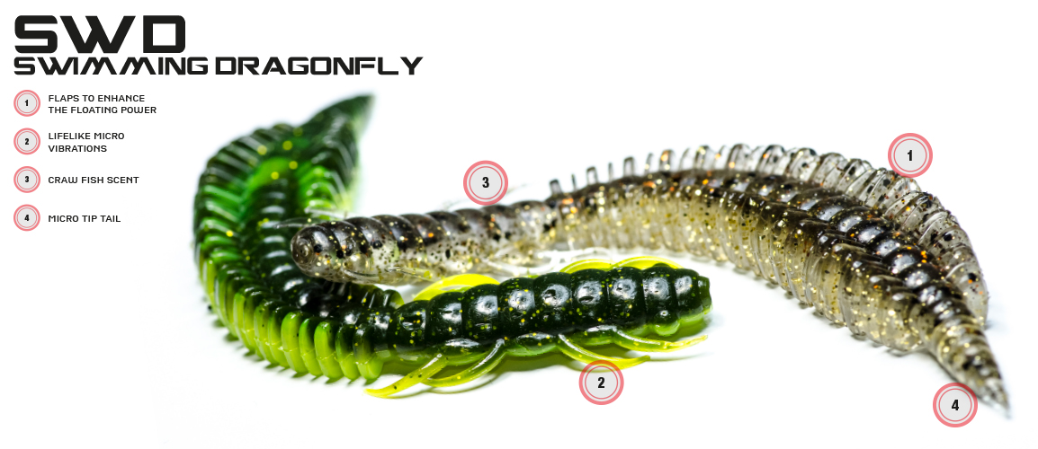 Molix Swimming Dragonfly Floating Creature Bait 3,5" | 8,75cm (8pcs)