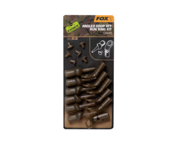 Fox Edges Camo Angled Drop off Run Rig kit 6 stuks