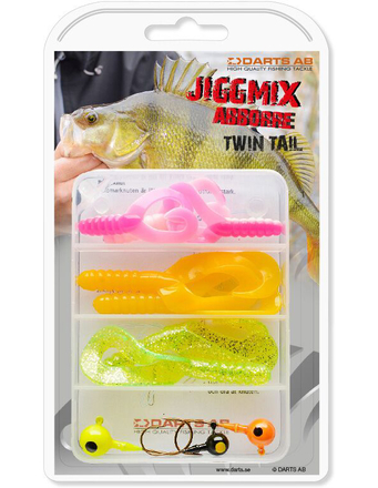 Darts Jiggmix Twin Tail met softbaits en jigehads!