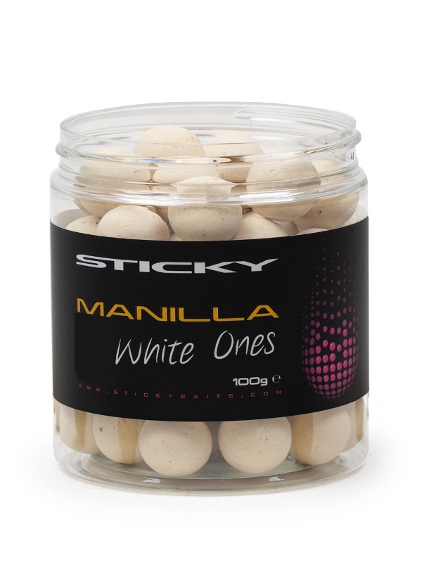 Sticky Baits Manilla White Ones - Manilla White Ones 14mm 100gr Pot