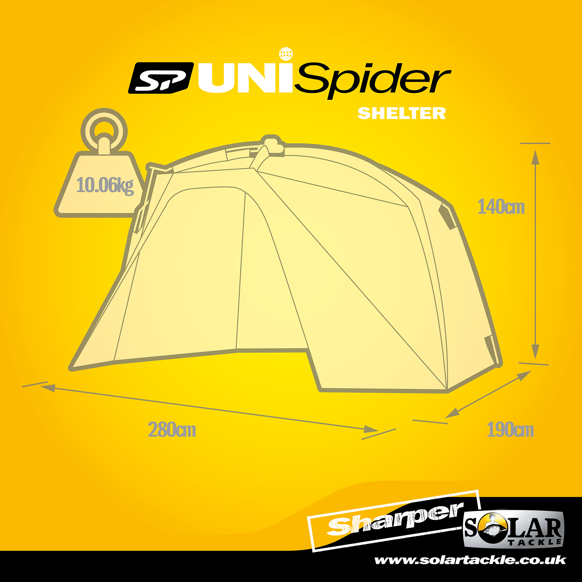 Solar SP Uni Spider Bivvy Bundle (Bivvy met Infil Panel & Zip In Groundsheet)
