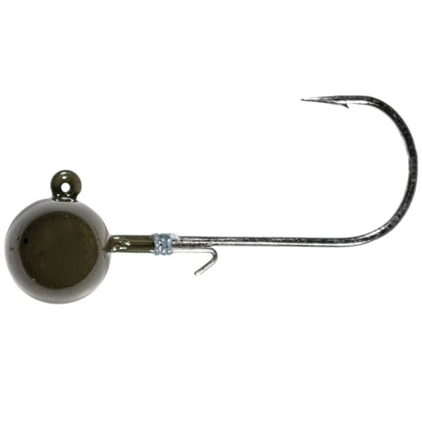 LMAB Tungsten Round Jig Green Pumpkin Size 4/0