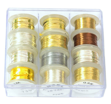 Koplo Fly Tying Tinsel Box (12 rolls)