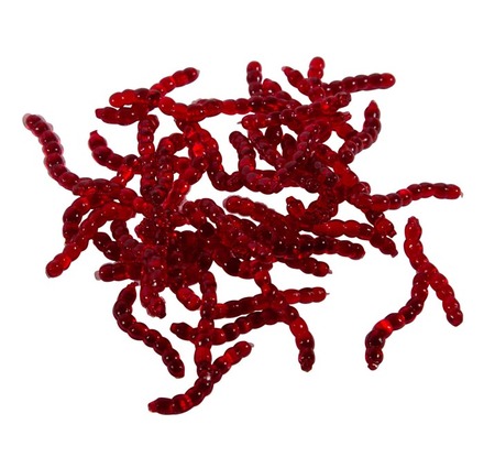 Ultimate Baits Bloodworms Transparant Red Imitatie Aas (50pcs)