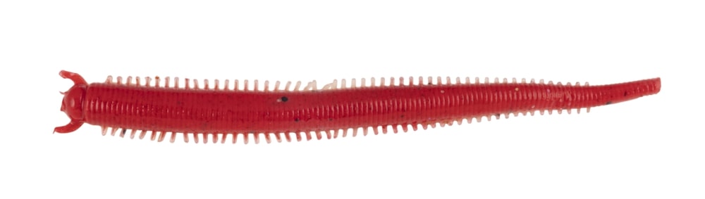 Berkley Gulp! Saltwater Fat Sandworm 4in Shad (10 Stuks) - Red Belly Shrimp