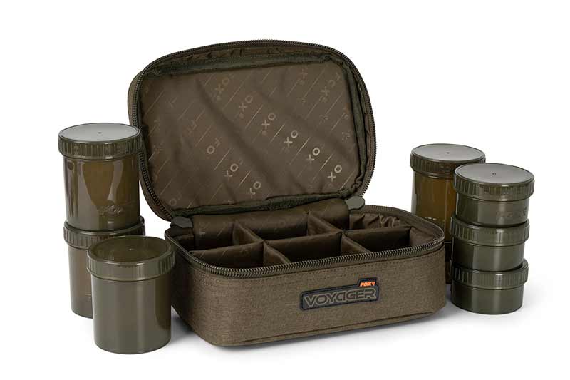 Fox Voyager 8 Pot Hookbait Case (incl. 8 potjes)