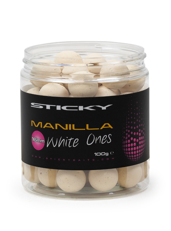 Sticky Baits Manilla White Ones - Manilla White Ones 16mm 100gr Pot