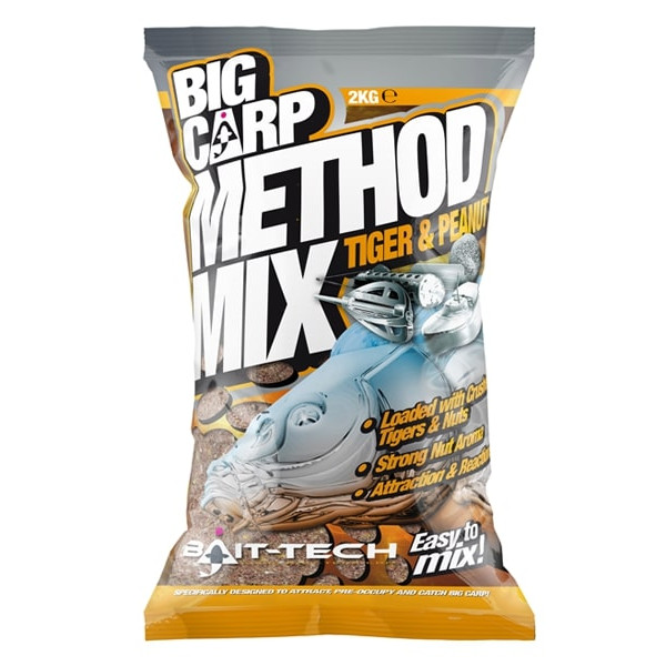 Bait-Tech Big Carp Method Mix Lokvoer (2kg) - Tiger & Peanut