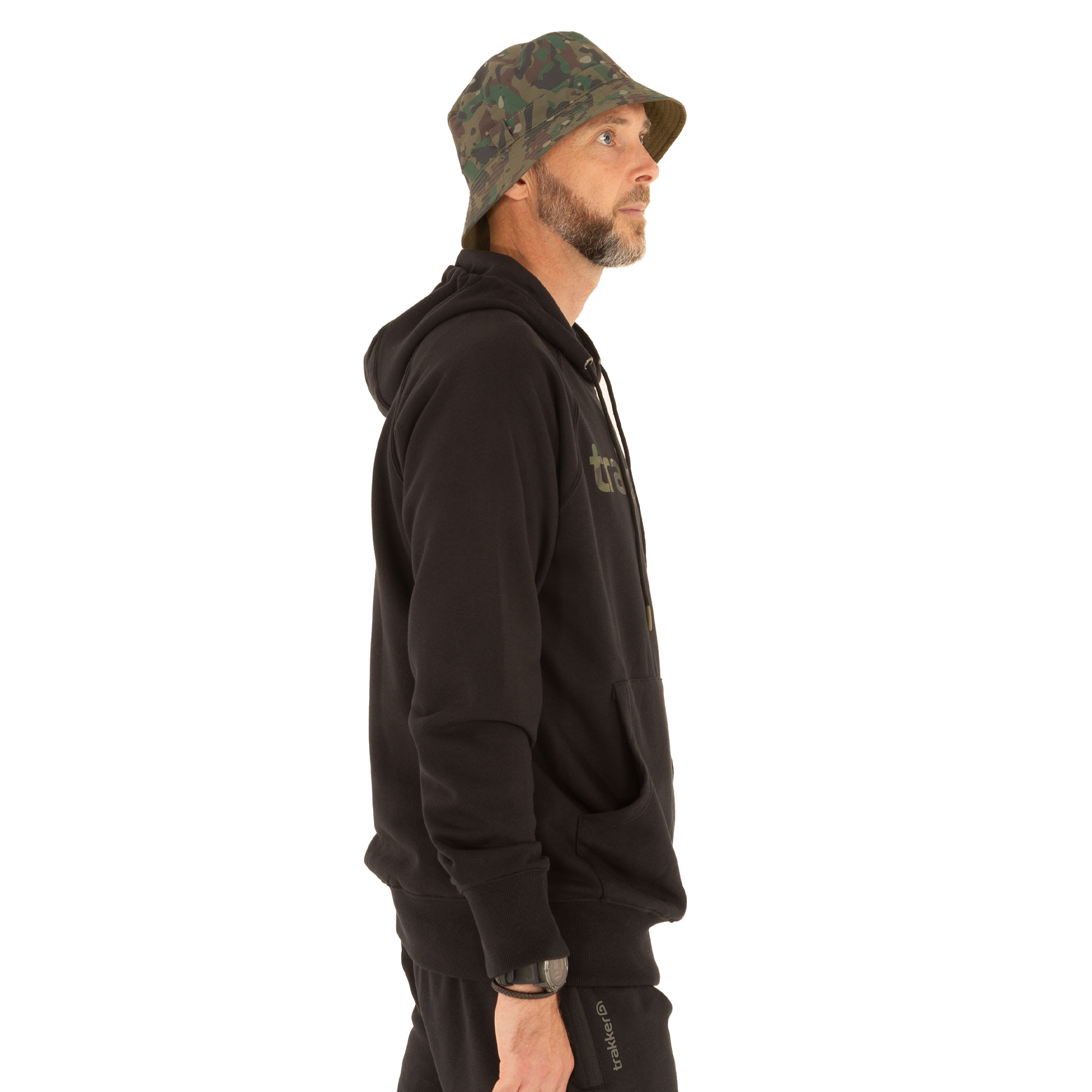 Trakker CR Logo Hoody Black Camo Vistrui